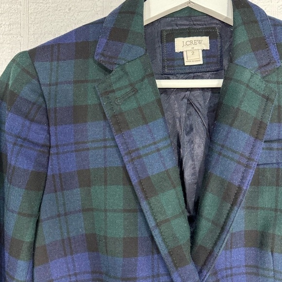 J. Crew plaid schoolboy blazer size 2 - Picture 2 of 13